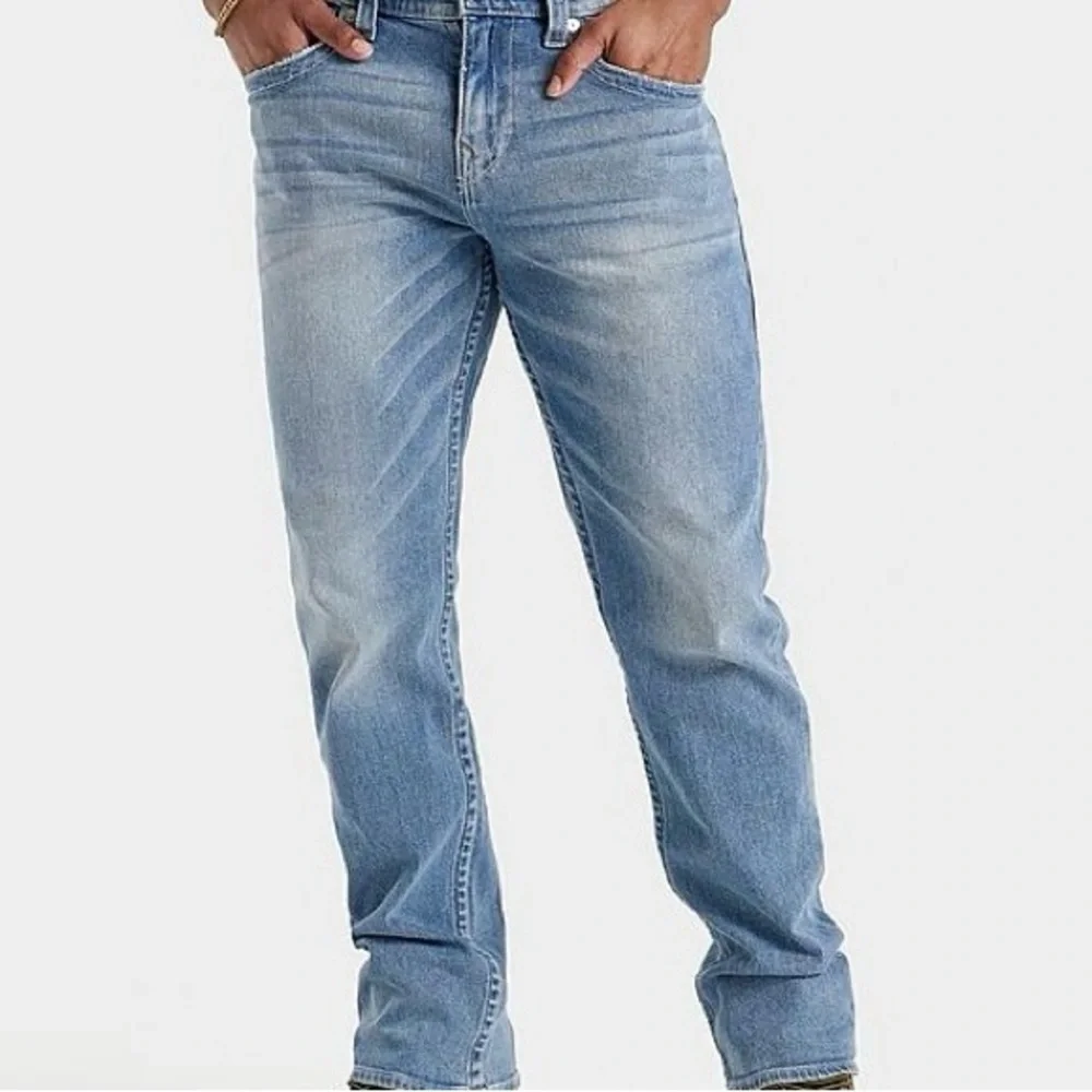 True Religion Men’s Ricky Straight Leg Blue Denim Jeans